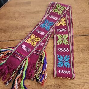 Colorful Patterned Lithuanian Woven Juosta Sash